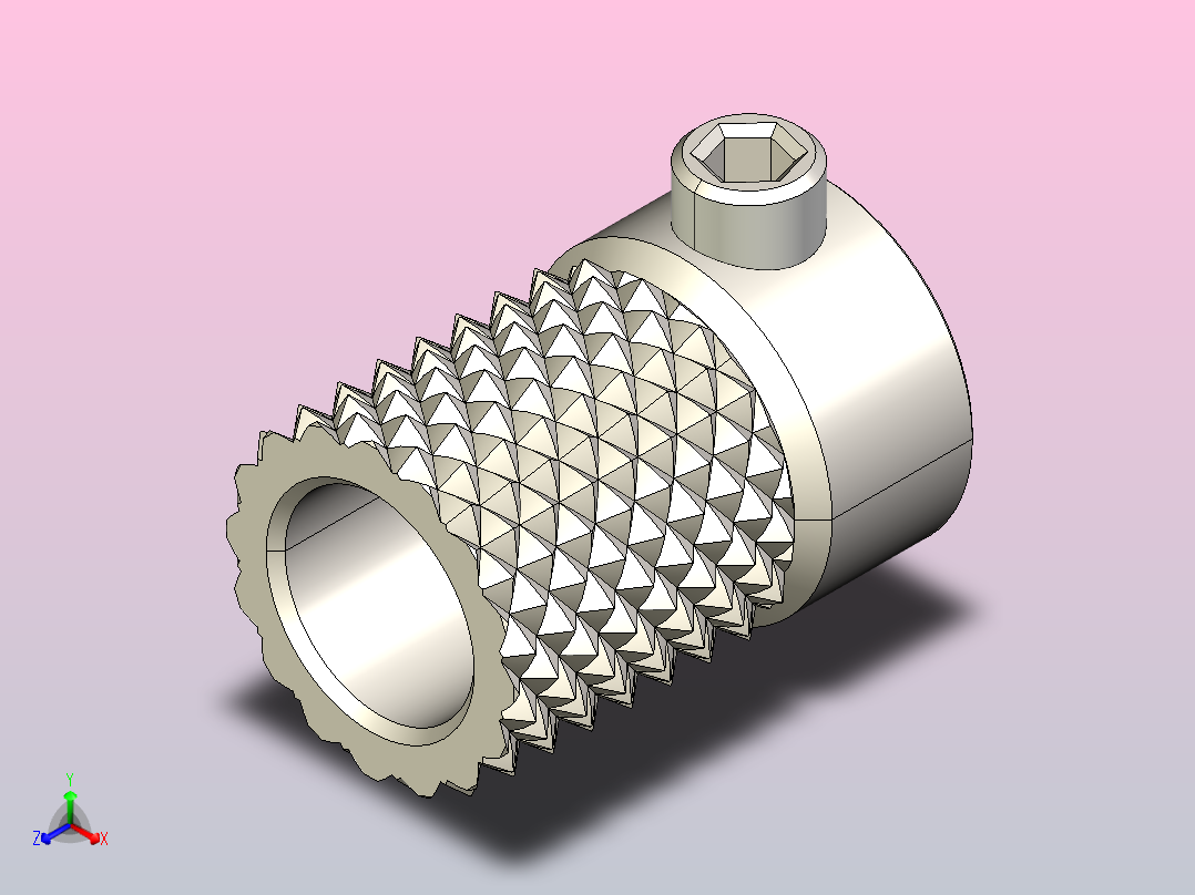 挤出机进料齿轮主视图