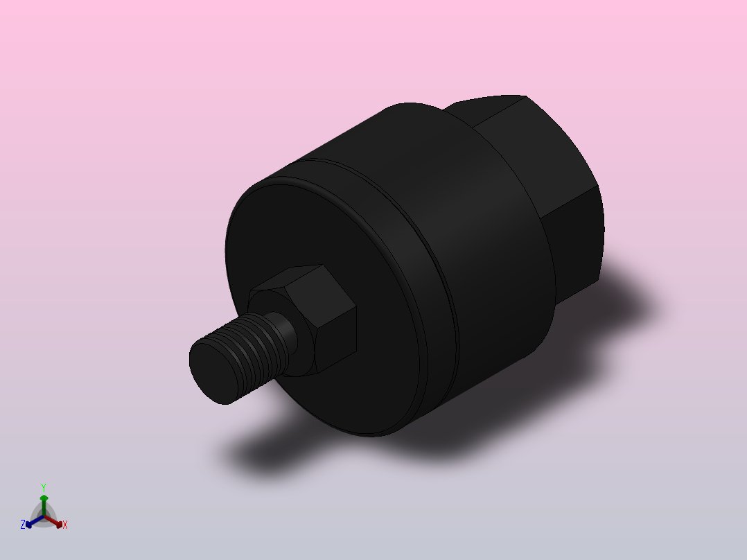 HJB系列浮动接头╱薄型气缸专用型[HJB25-6-100-X11]正等轴测图