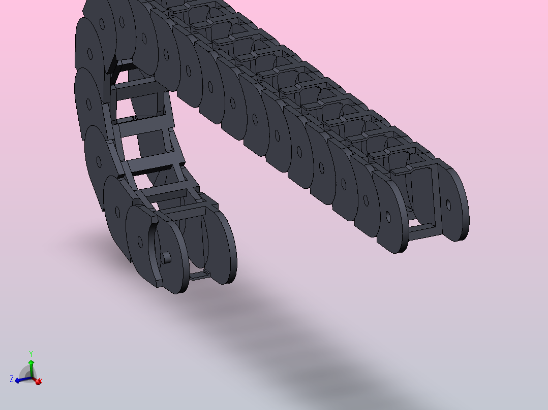 拖链E16.2.060电缆保护链57X32X500主视图