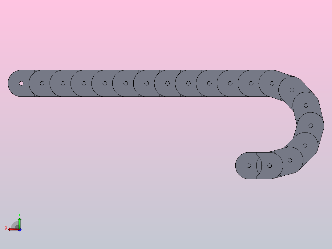 拖链E16.2.060电缆保护链57X32X500后视图