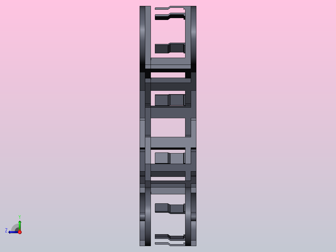 拖链E16.2.060电缆保护链57X32X500右视图