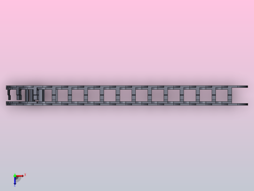 拖链E16.2.060电缆保护链57X32X500俯视缩略图