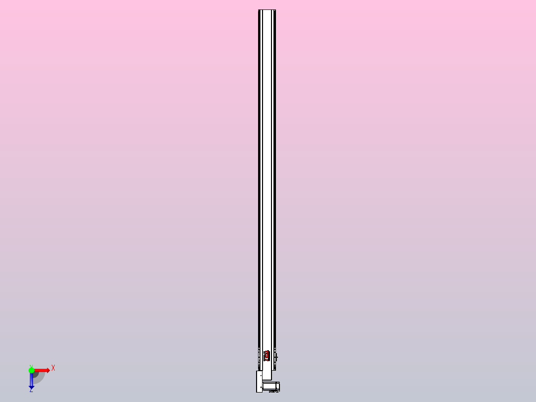 皮带直线轴半封闭可选导轨TPA-HNB-120D-110-L2250-ML-Y-P40-N3俯视图
