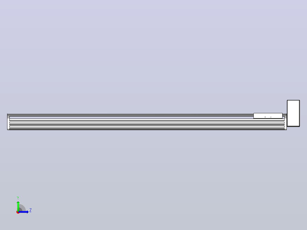 皮带直线轴半封闭可选导轨TPA-HNB-202D-140-L1600-LU-C-P75-N3左视图