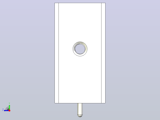 蓝色散热器尺寸25 x 12 6 x 6 5 mm孔位于13 5mm销固定ipt右视缩略图