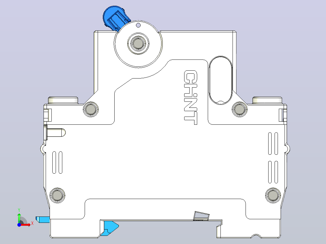 CB-60B 3P塑料外壳式断路器三维模型202307前视图