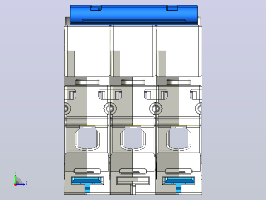 CB-60B 3P塑料外壳式断路器三维模型202307左视缩略图