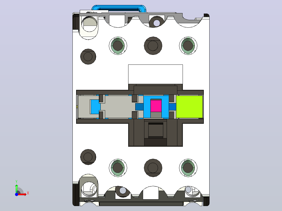 NC1-32Z交流接触器三维模型202301前视图