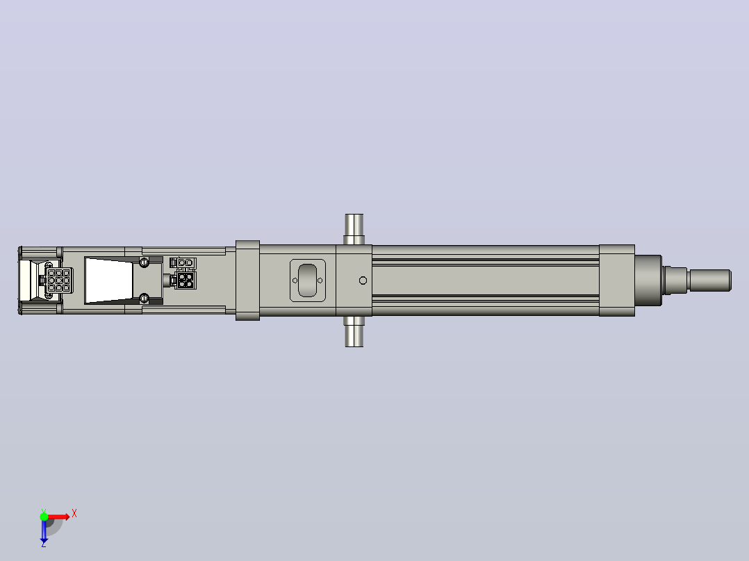 轻载电动缸TPA-ESR25-1002C-L50-M-TC-W-P10-C3俯视图