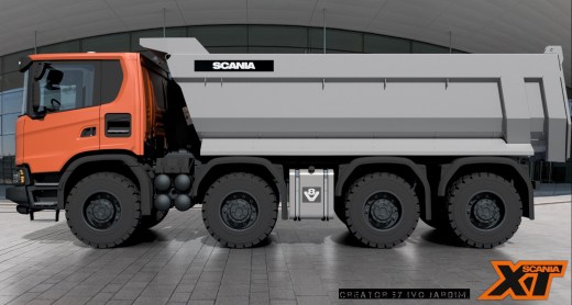 斯堪尼亚卡车翻斗车G370XT，比例模型1比1缩略图