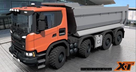 斯堪尼亚卡车翻斗车G370XT，比例模型1比1缩略图