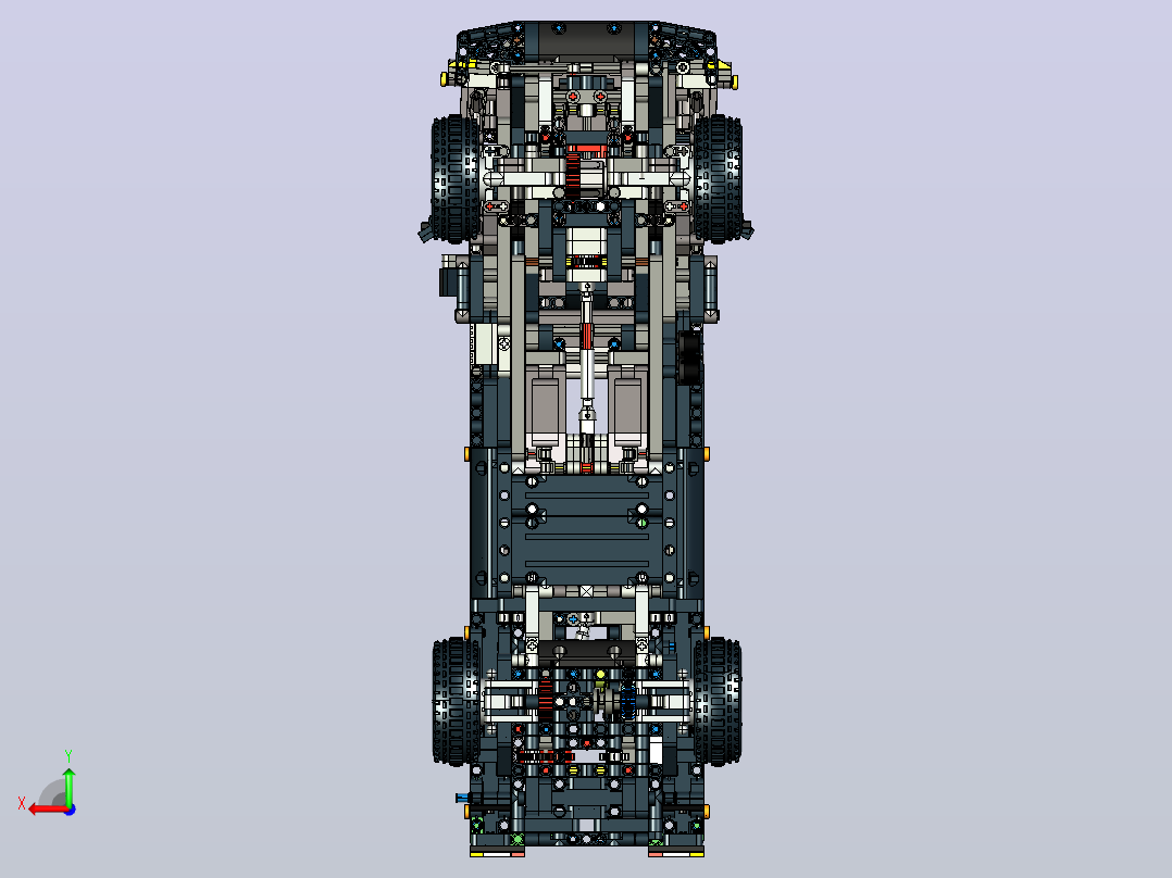42129奔驰4x4越野卡车拼装模型后视图