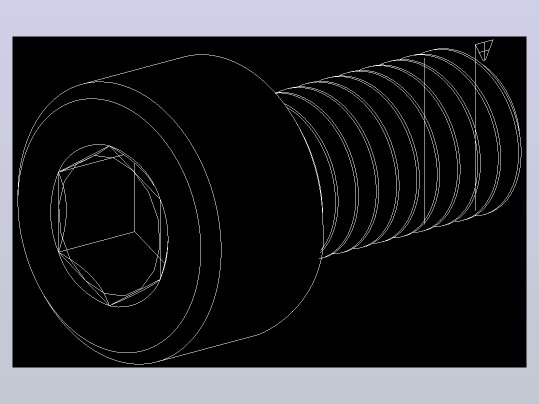 M6 x 1mm螺纹12mm长内六角螺钉.DWG