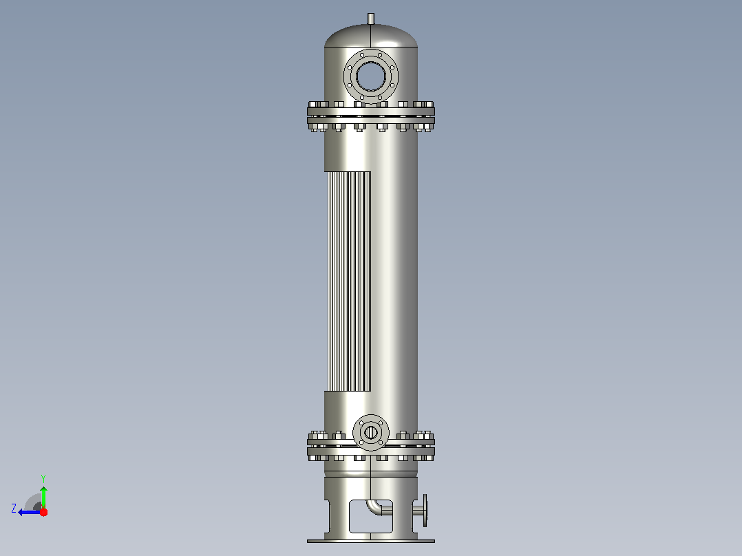 式管壳式换热器右视图