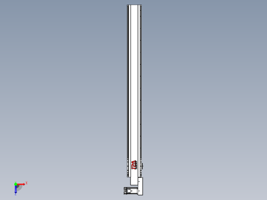 皮带直线轴半封闭可选导轨TPA-HNB-120D-110-L1200-MR-Y-P40-N3俯视缩略图