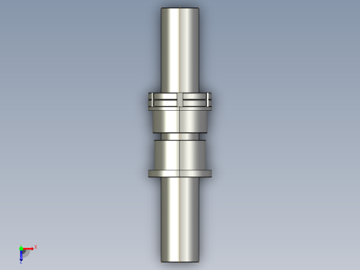 FFZL8010-4滚珠丝杆3D模型俯视缩略图
