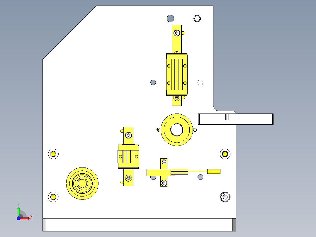 滚轮规定尺寸切割装置前视图