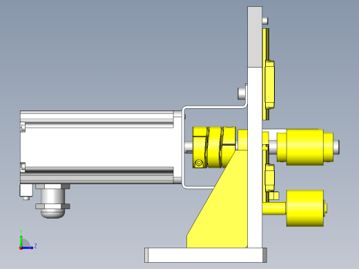 滚轮规定尺寸切割装置左视缩略图