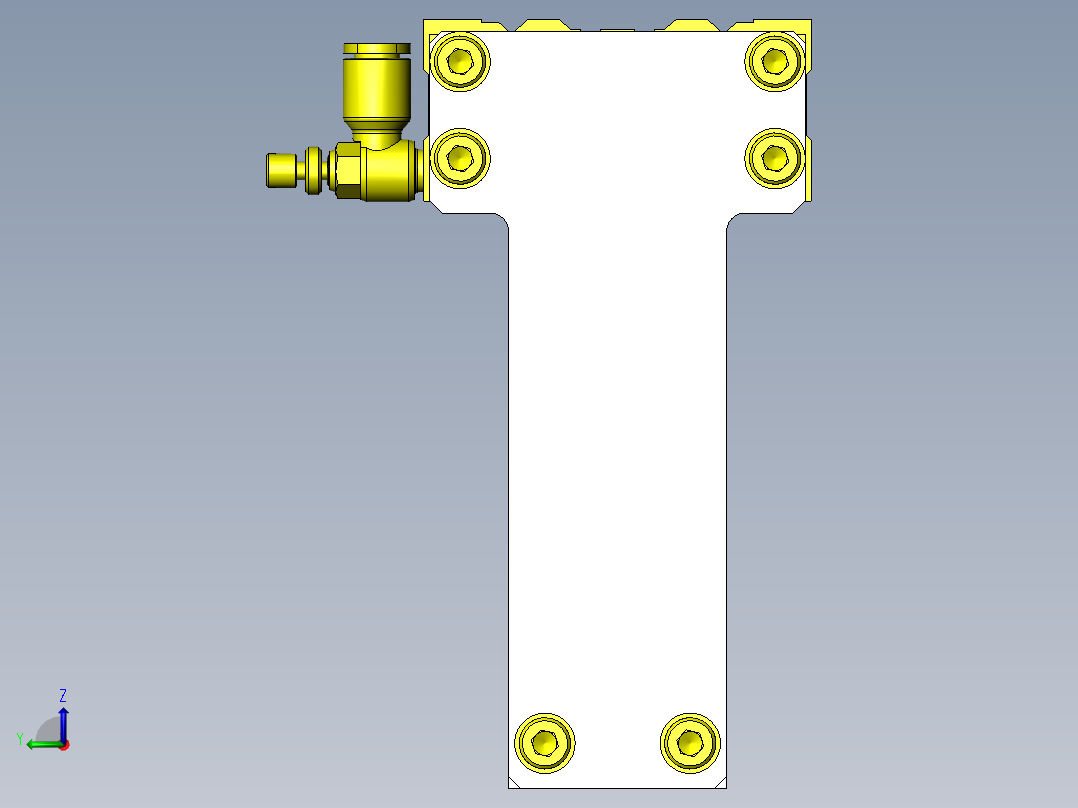 空载夹紧机构左视图