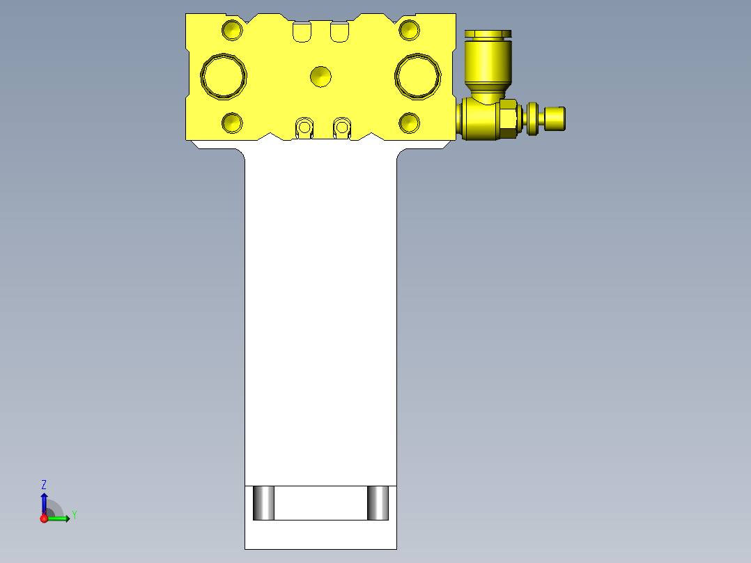 空载夹紧机构右视图