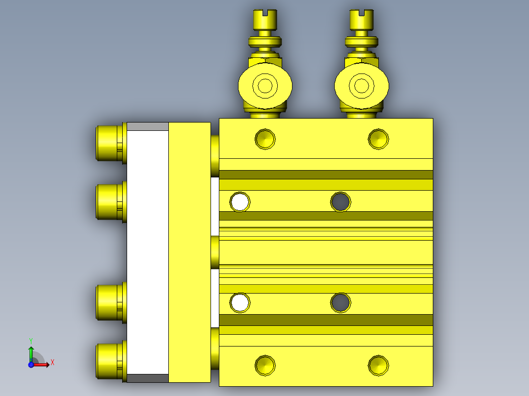 空载夹紧机构俯视图
