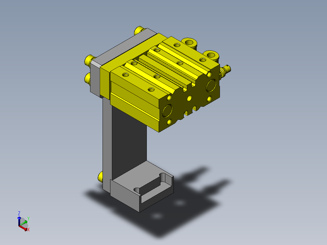 空载夹紧机构正等轴测图