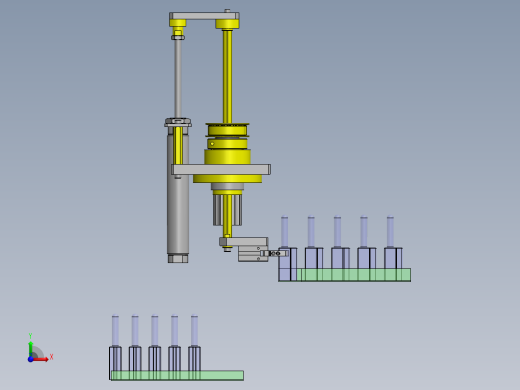 使用了滚珠花键的升降旋转机构前视缩略图