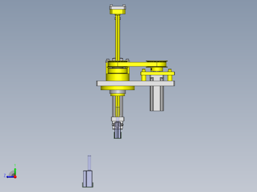 使用了滚珠花键的升降旋转机构右视缩略图