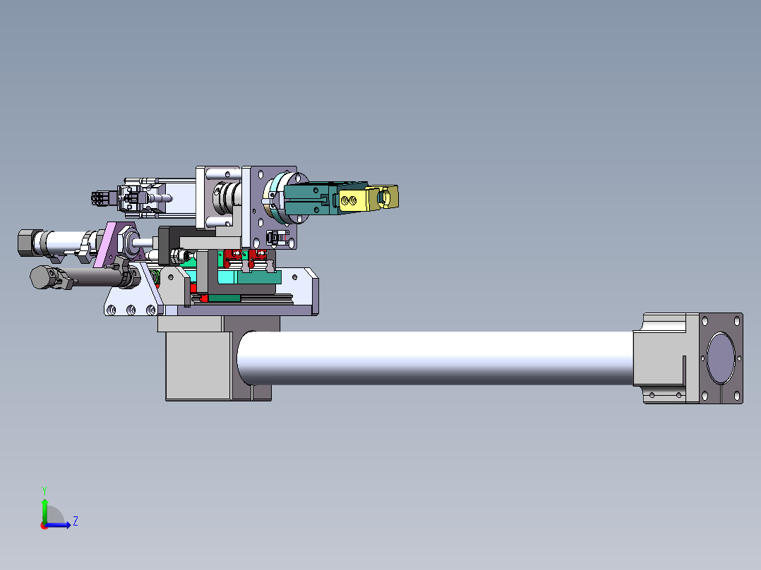 搬运夹取组件sw18可编辑左视图