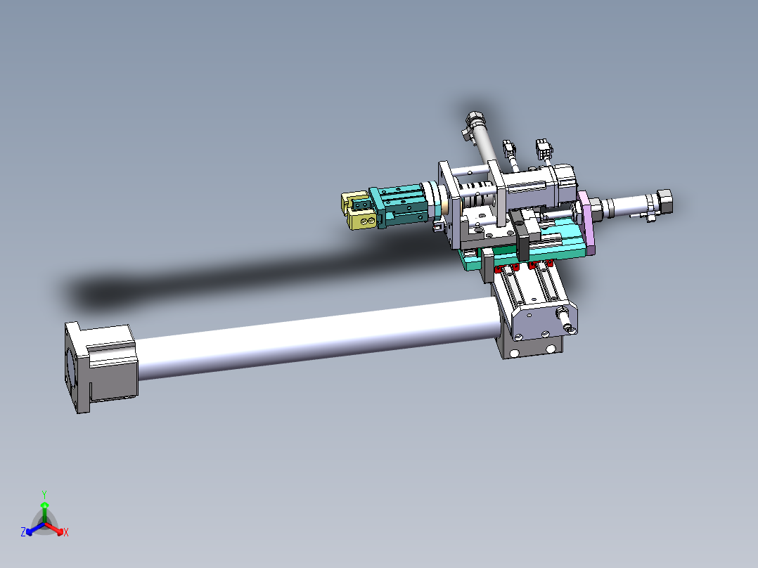 搬运夹取组件sw18可编辑正等轴测图