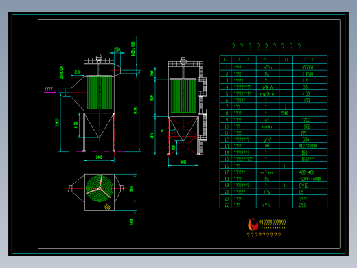 德国鲁奇布袋除尘器外型尺寸和参数图