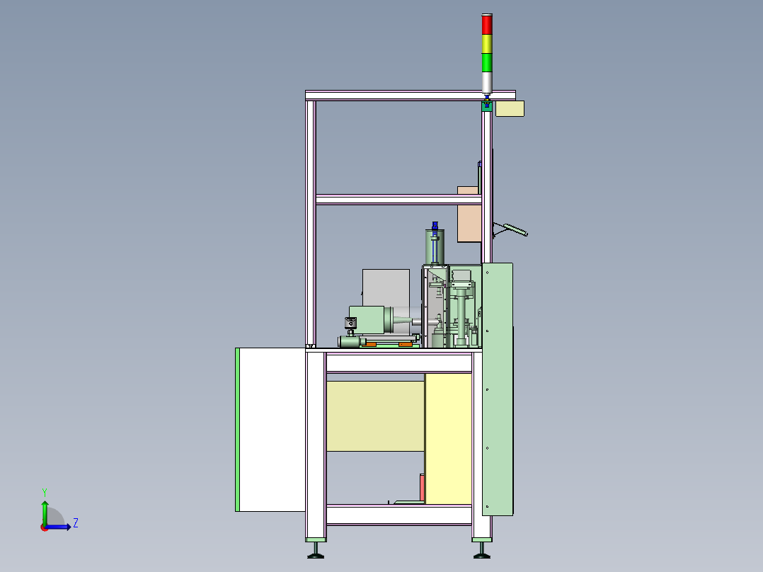 自动激光打标机左视图