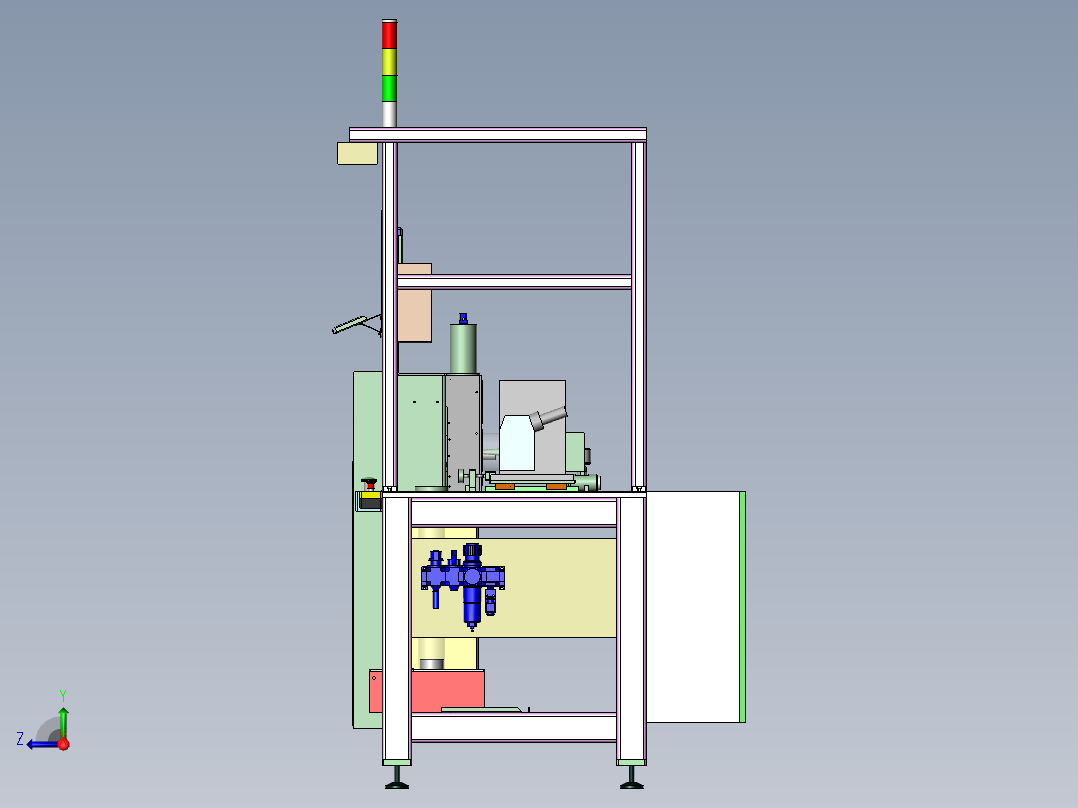 自动激光打标机右视图