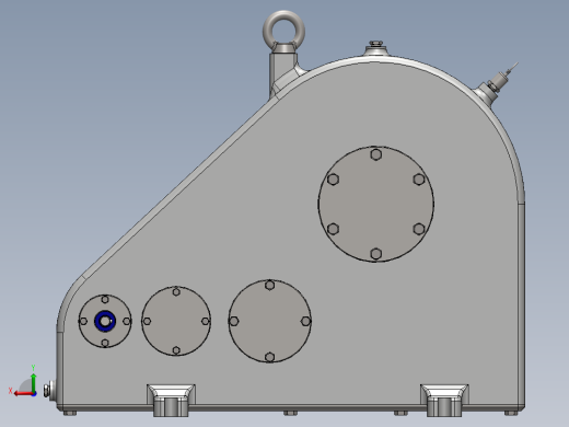 梯形直齿轮多级减速箱图纸后视缩略图