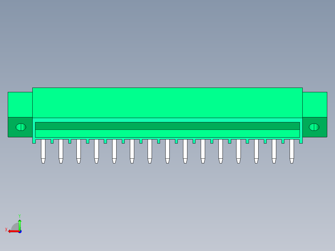 DEGSON 15EDG（公头） 3.5mm 螺钉锁紧，插拔式接线端子 FullPack-15EDGLM-3.5-15P-14-00AH后视图