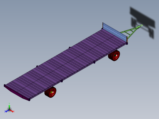 大型物流货物搬运四轮平板车
