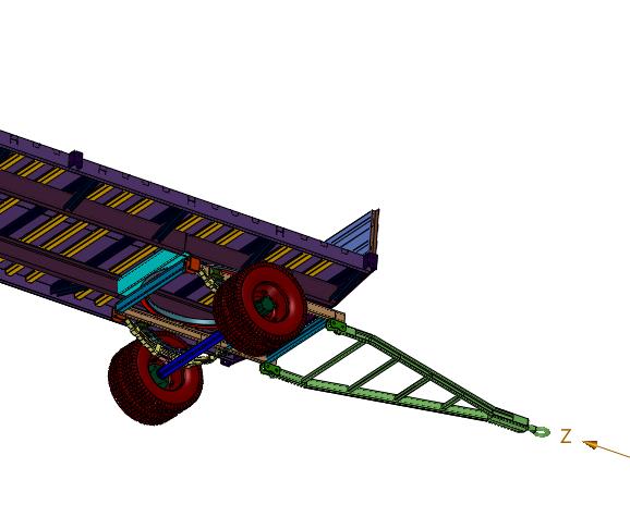 大型物流货物搬运四轮平板车