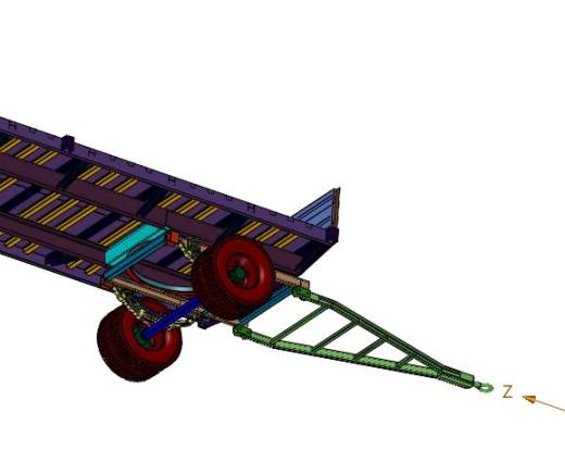 大型物流货物搬运四轮平板车缩略图