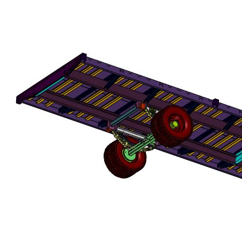 大型物流货物搬运四轮平板车