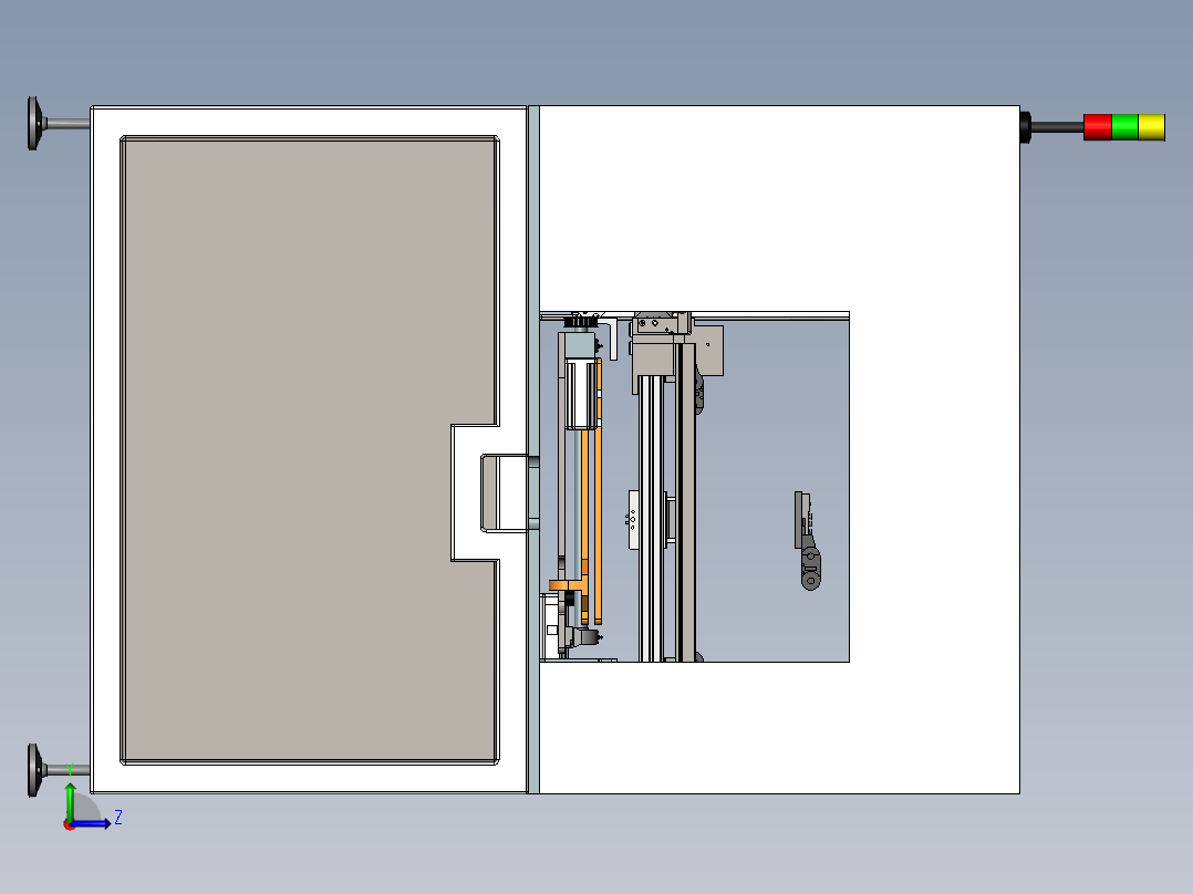 非标三轴伺服自动分选送料机 (1)左视图