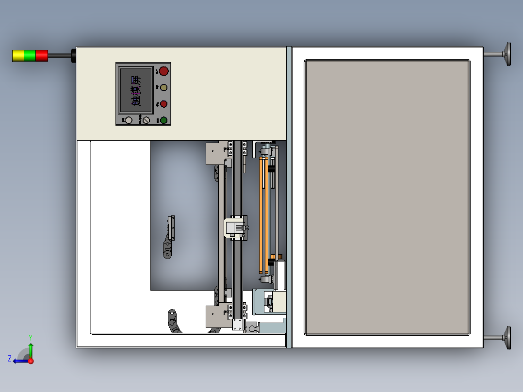 非标三轴伺服自动分选送料机 (1)右视图