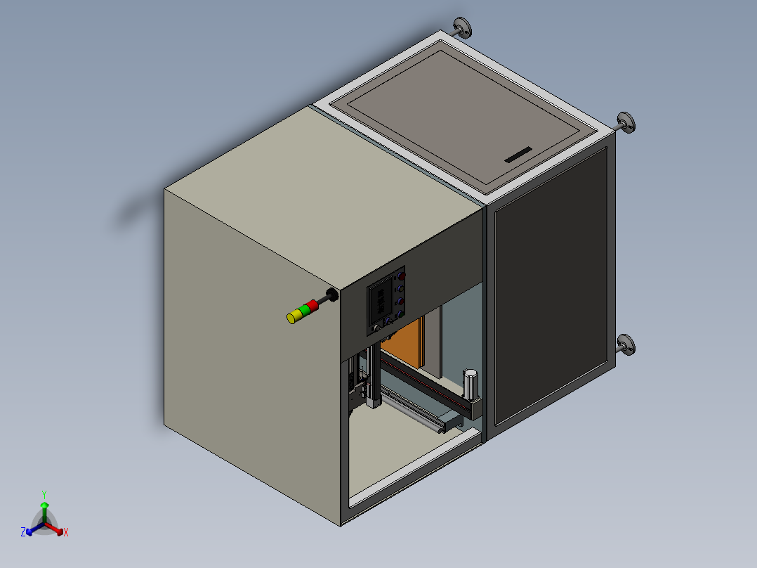 非标三轴伺服自动分选送料机 (1)正等轴测图