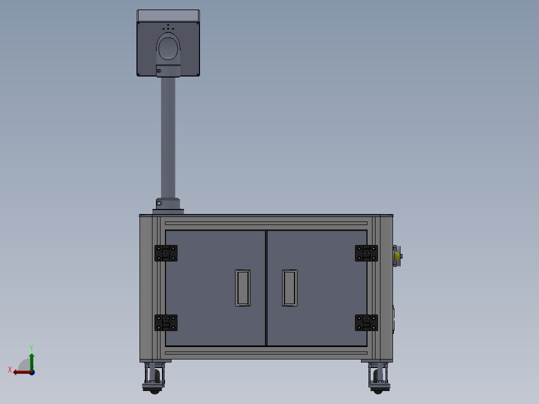 电器柜 电控柜 (76) 机械设计素材后视图