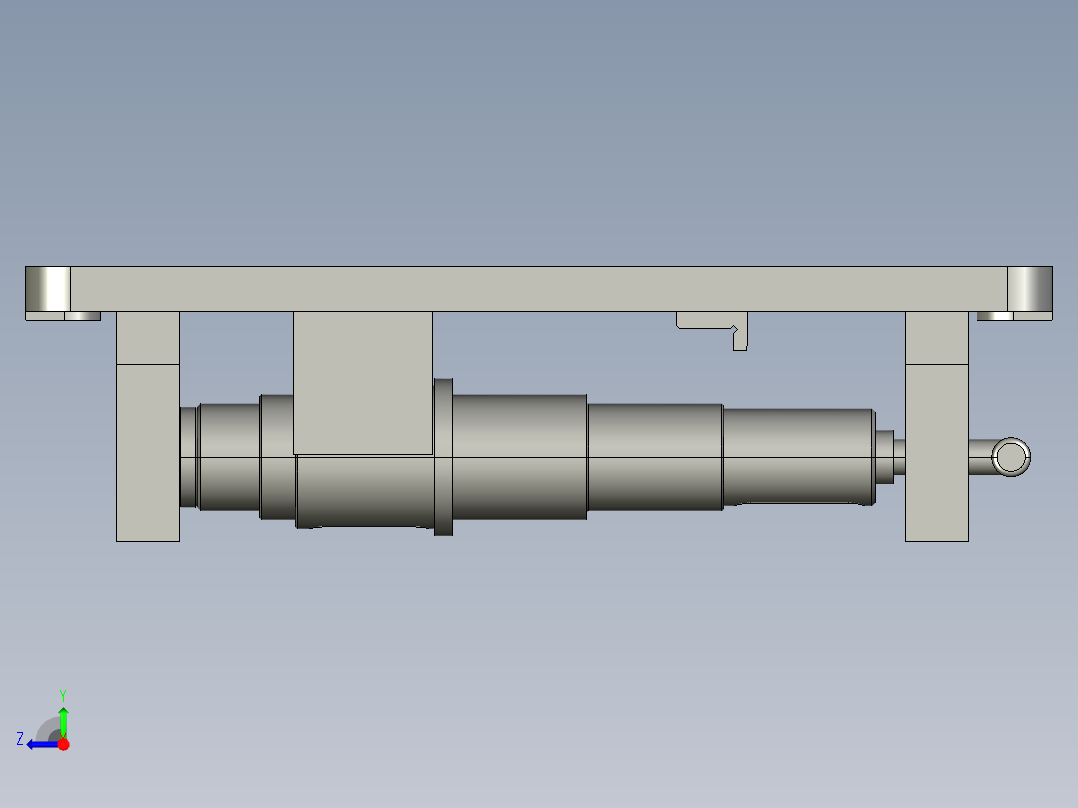 输出轴长380零件的工艺规程及铣键槽夹具设计带三维二维＋说明书右视图