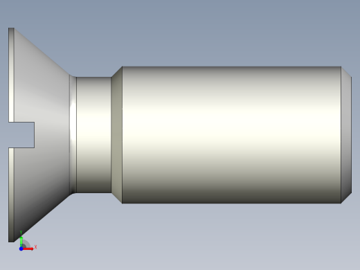 沉头螺钉-Screw_-M16-L40_28-25-3x3-40_-Countersunk_head.stp前视缩略图