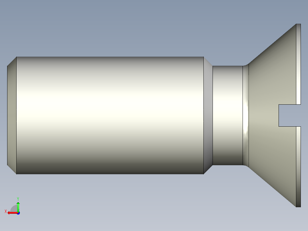 沉头螺钉-Screw_-M16-L40_28-25-3x3-40_-Countersunk_head.stp后视图