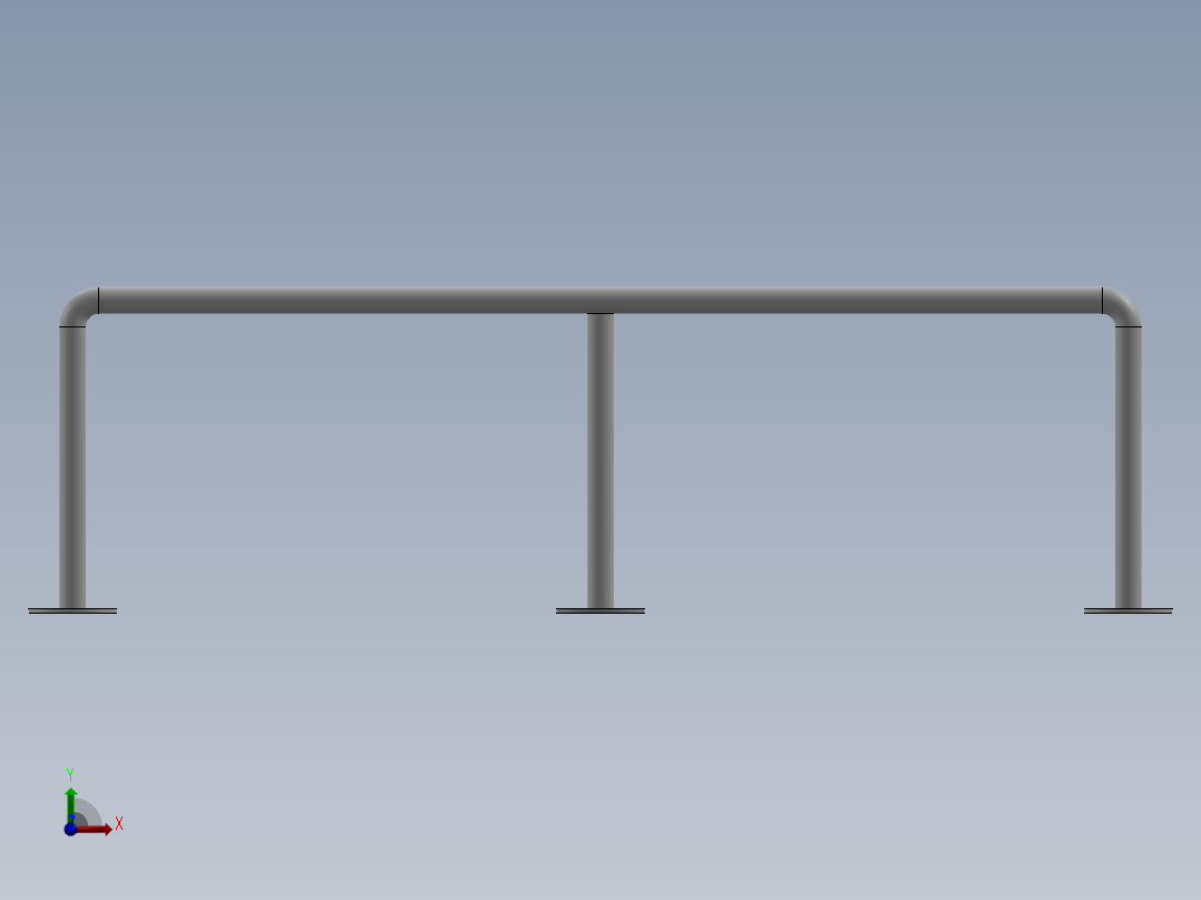 防护栏设计前视图