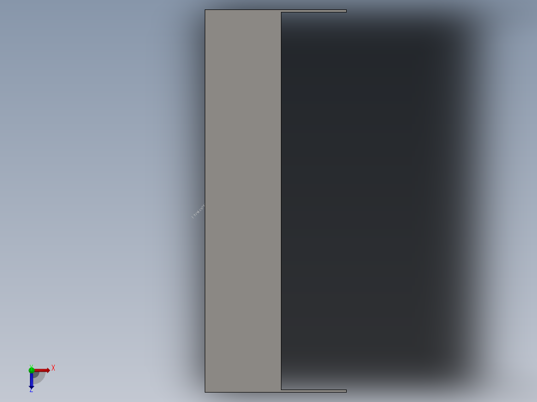 cable duct ending flange俯视图