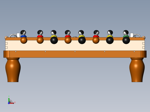 足球台前视缩略图