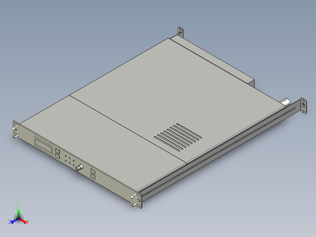 Rittal-1U工控机消防用-7338.121正等轴测图